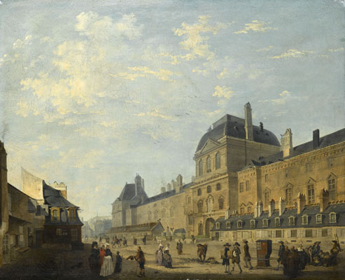 La façade du Louvre vue de la rue Fromenteau, Debucourt Philibert-Louis, XVIIIème siècle