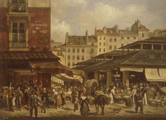 Les Halles et la rue de la Tonnellerie, Canella Giuseppe.