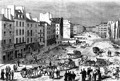 Large-scale public works in Paris; building Boulevard Saint-Germain