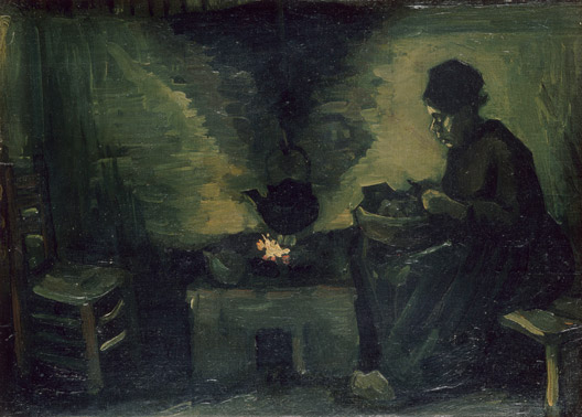 Peasant Woman By the Hearth - Vincent Van Gogh