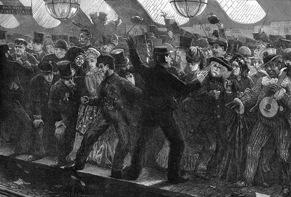 The Oxford and Cambridge Boat Race: A Metropolitan Railway Station on a Race Day