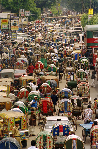 Normal traffic congestion, Dhaka