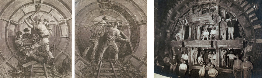 images des premiers tunneliers