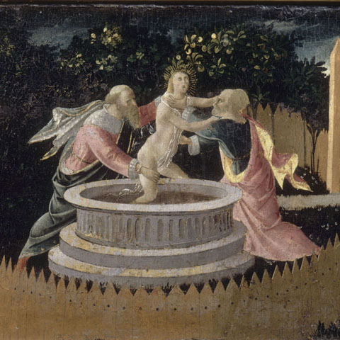 Susanna and the Elders (detail) - Domenico di Michelino