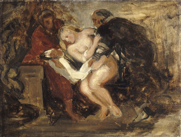 Suzanne et les vieillards, la chaste Suzanne - Eugène Delacroix