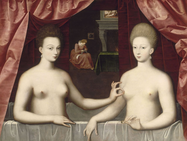 Gabrielle d'Estrées and one of her sisters - anonymous, French school