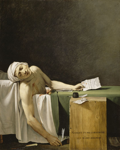 The Death of Marat - Jacques-Louis David (studio of)