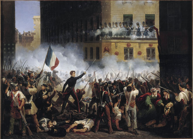 Battle in Rue de Rohan, July 29, 1830 - Hippolyte Lecomte