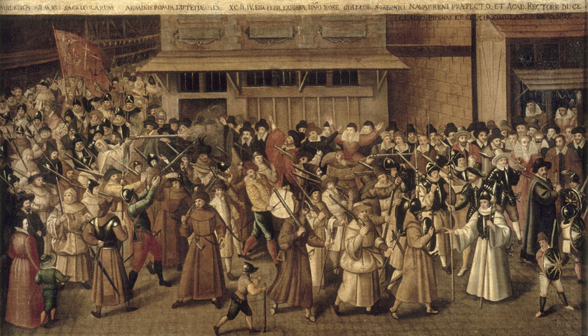 La procession de la ligue dans les rues de Paris - Bunel François II (d'après )