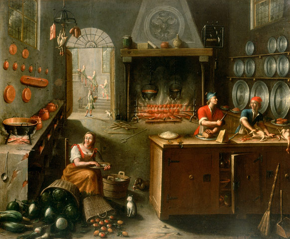 Inside a Kitchen - Carlo Antonio Crespi