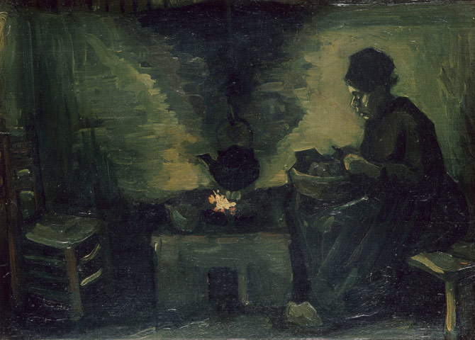 Peasant Woman By the Hearth - Vincent Van Gogh