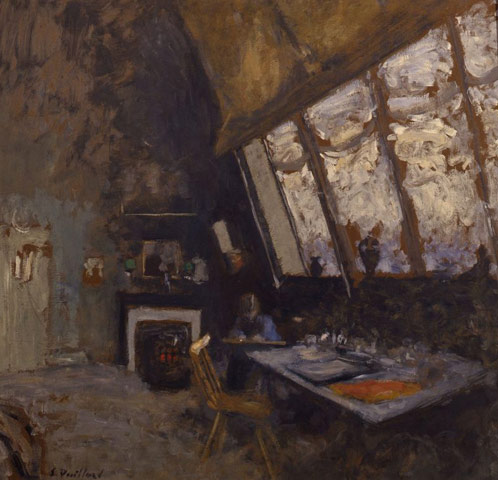 Le graveur Vallotton dans son atelier, huile sur toile d'Edouard Vuillard