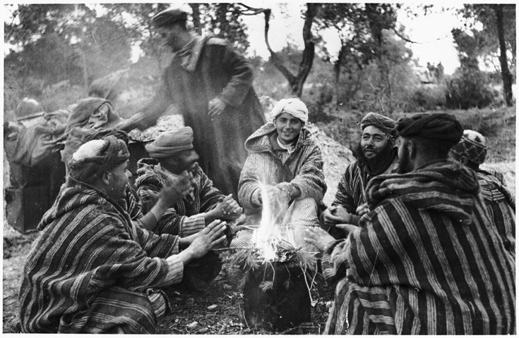 Moroccan Tribesmen Around a Fire - anonymous