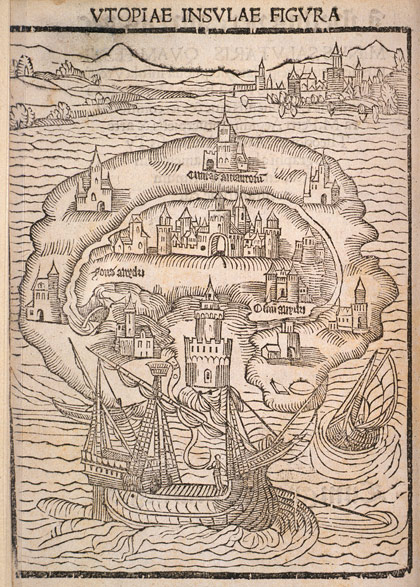 The Island of Utopia, page 2 & 3 of the Louvain edition - Thomas More