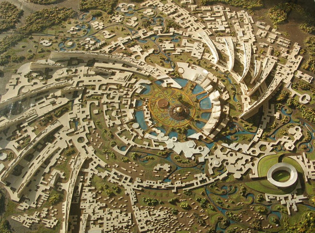 Maquette du projet pour Auroville -Roger Anger