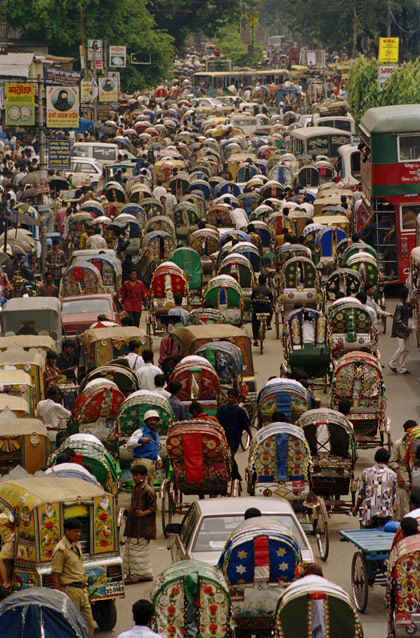 Dhaka, congestion normale du trafic