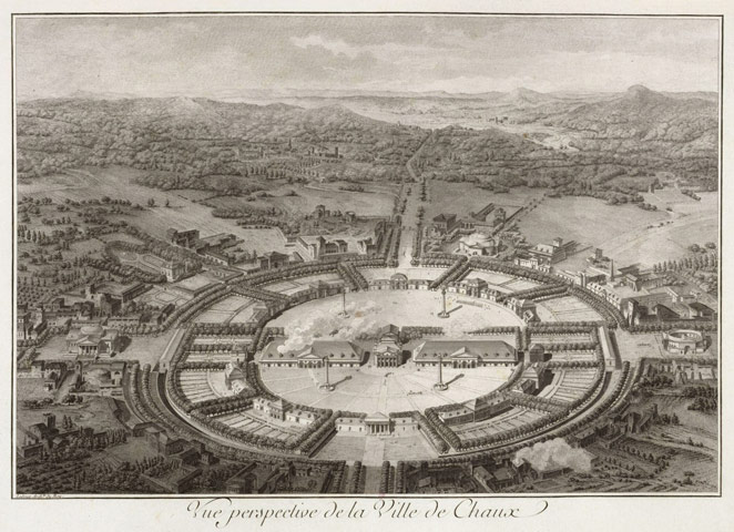 Perspective of the town of Chaux - Claude-Nicolas Ledoux