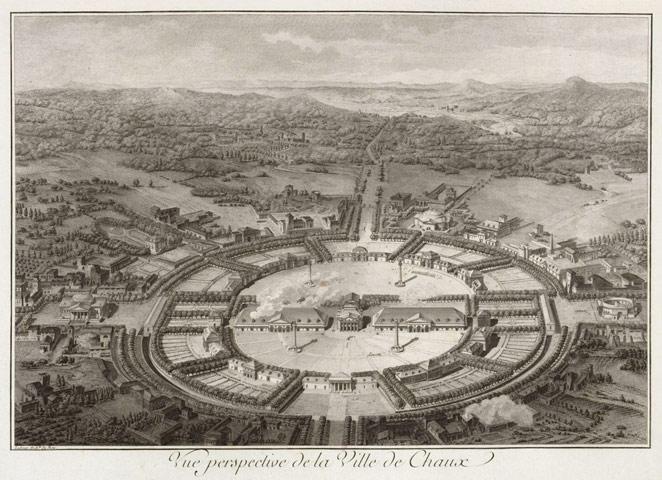 Vue perspective de la ville de Chaux - Claude-Nicolas Ledoux