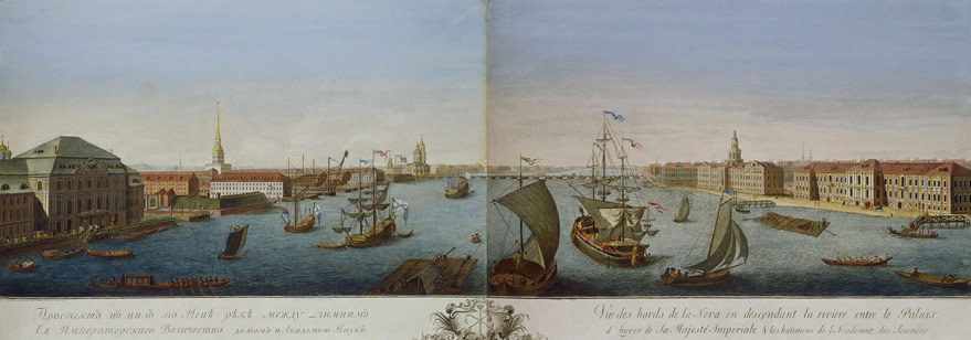 View of the Neva downstream between the Winter Palace and the Academy of Sciences - Grigory Kachalov