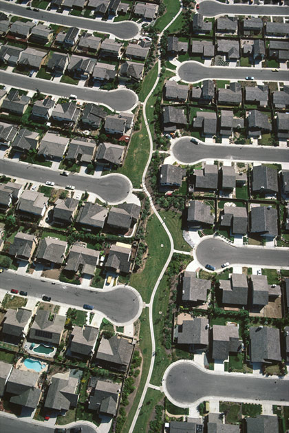 Backyards of Housing Sub-division - Kansas City, Missouri -Alex MacLean