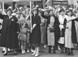 March by members of the cleaning ladies' union