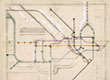 Esquisse pour le plan du métro de Londres