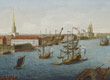 Vue des bords de la Neva à Saint-Petersbourg